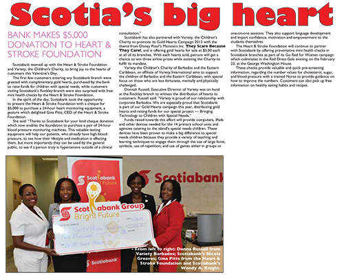 Scotia Big Heart Donation