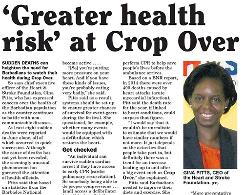 Greater Health Risk at Crop Over